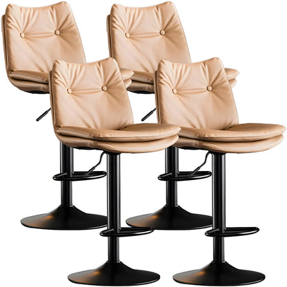 Tabourets de bar pivotants en cuir réglables modernes