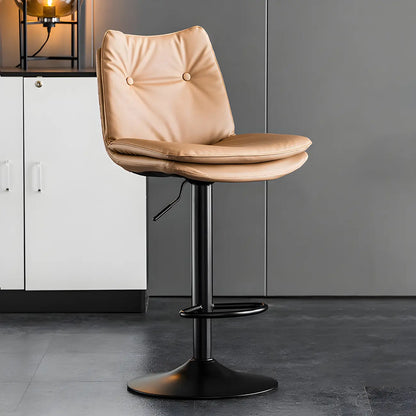 Tabourets de bar pivotants en cuir réglables modernes