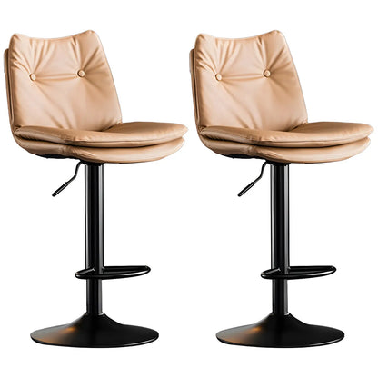 Tabourets de bar pivotants en cuir réglables modernes