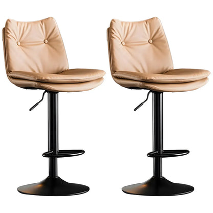 Tabourets de bar pivotants en cuir réglables modernes