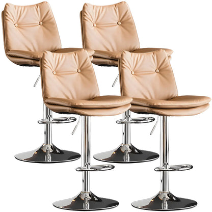Tabourets de bar pivotants en cuir réglables modernes