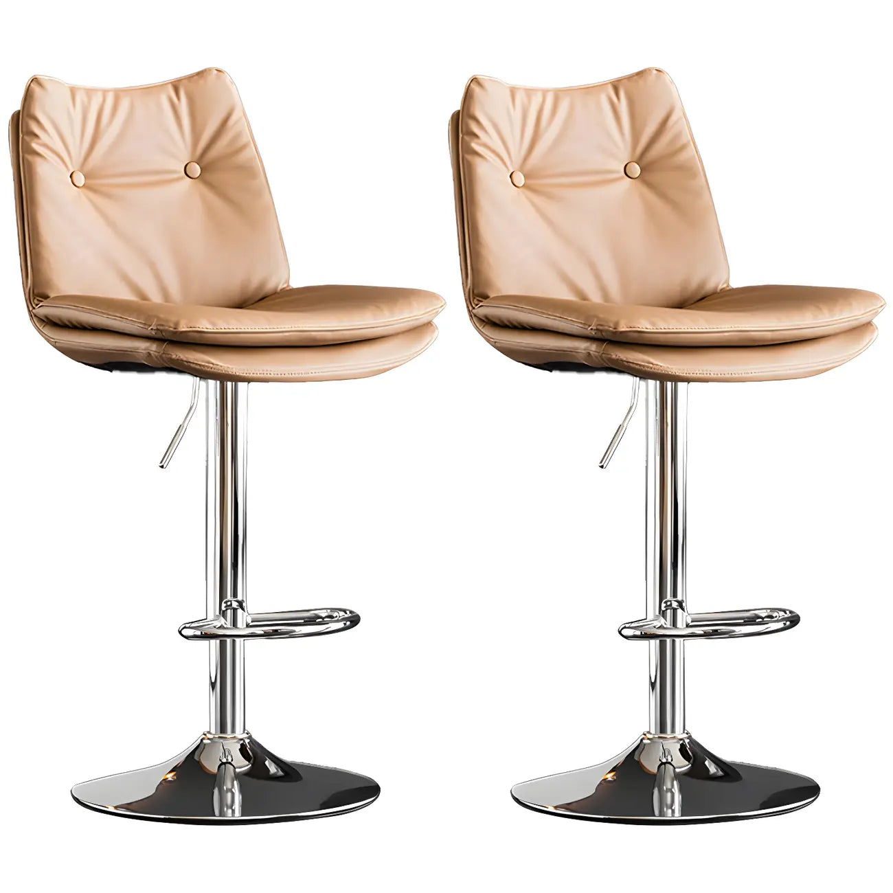 Tabourets de bar pivotants en cuir réglables modernes