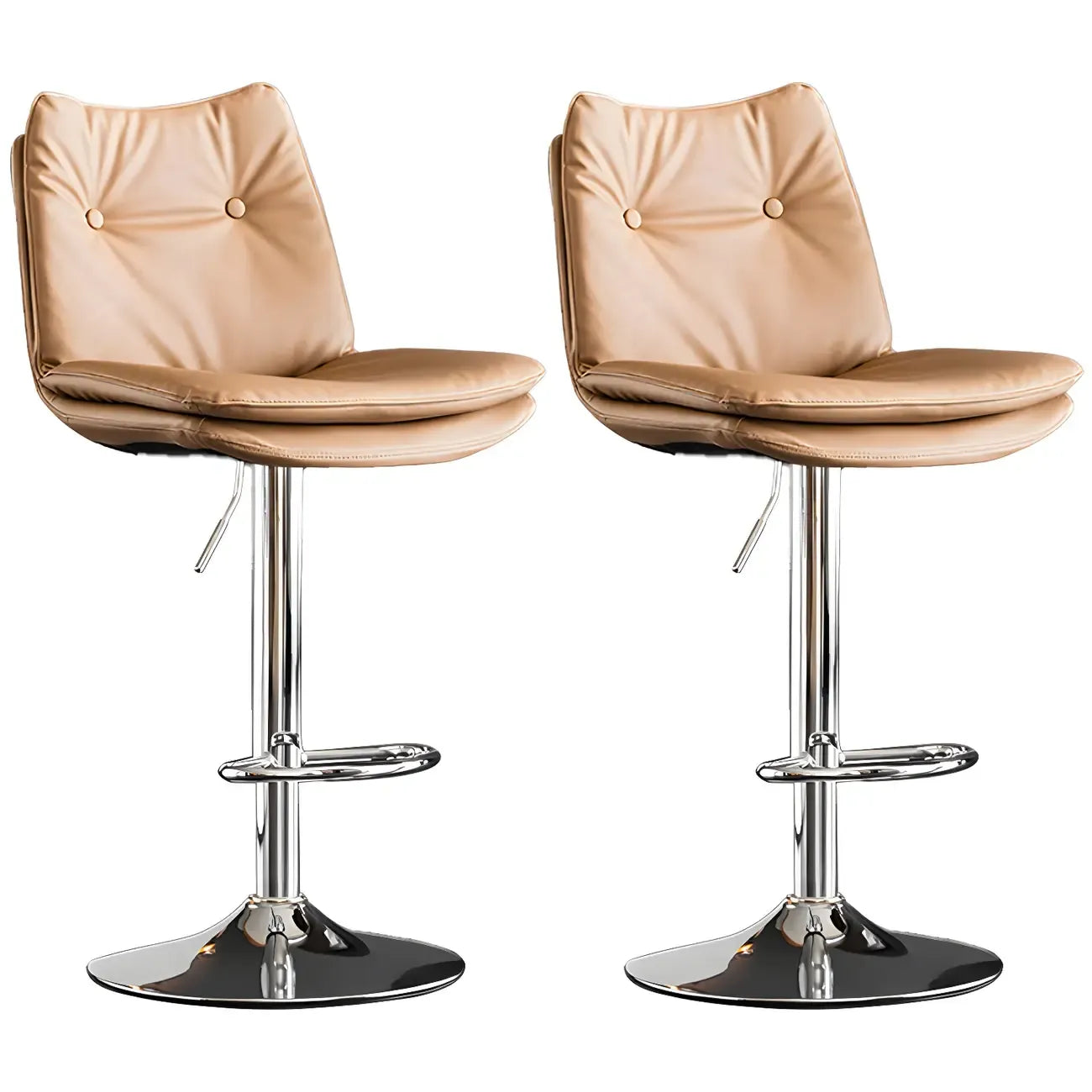 Tabourets de bar pivotants en cuir réglables modernes