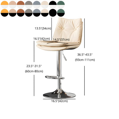 Tabourets de bar pivotants en cuir réglables modernes