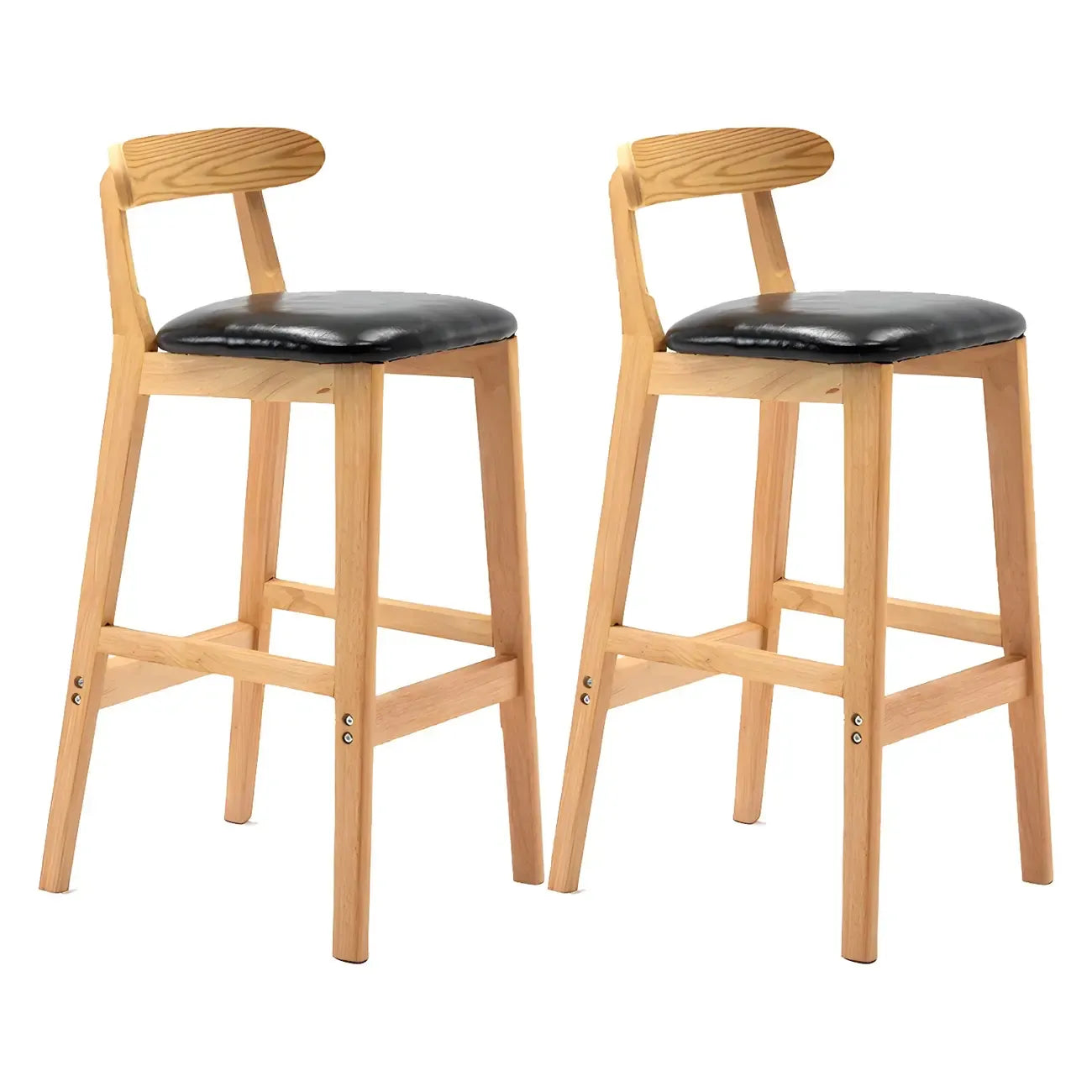 Tabouret de bar minimaliste moderne en bois, confort amélioré