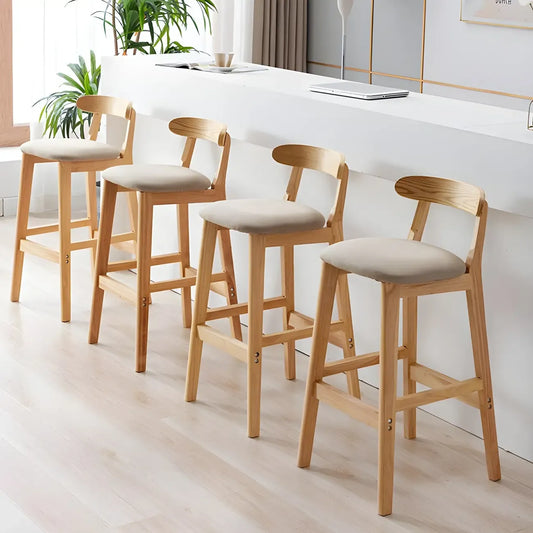 Tabouret de bar minimaliste moderne en bois, confort amélioré