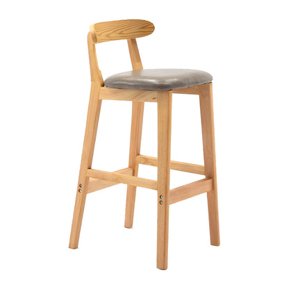 Tabouret de bar minimaliste moderne en bois, confort amélioré