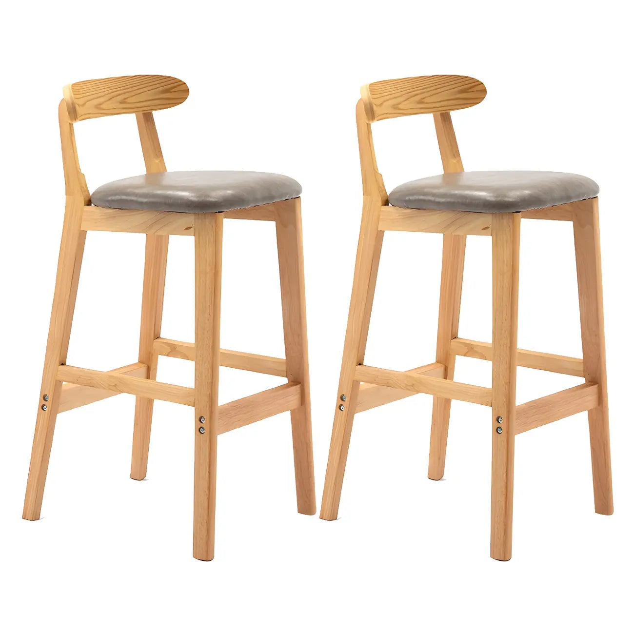 Tabouret de bar minimaliste moderne en bois, confort amélioré