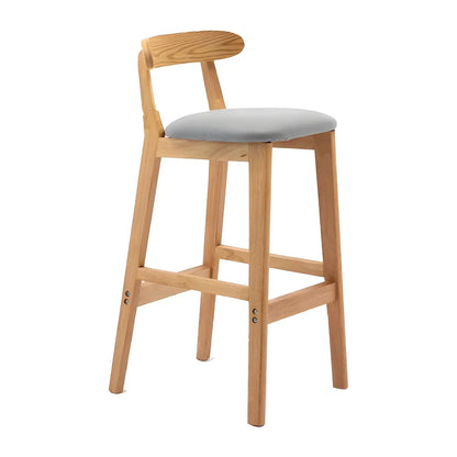 Tabouret de bar minimaliste moderne en bois, confort amélioré