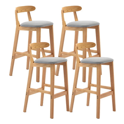 Tabouret de bar minimaliste moderne en bois, confort amélioré