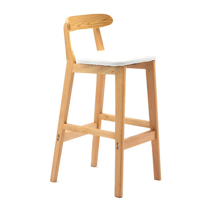 Tabouret de bar minimaliste moderne en bois, confort amélioré