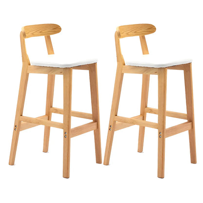 Tabouret de bar minimaliste moderne en bois, confort amélioré