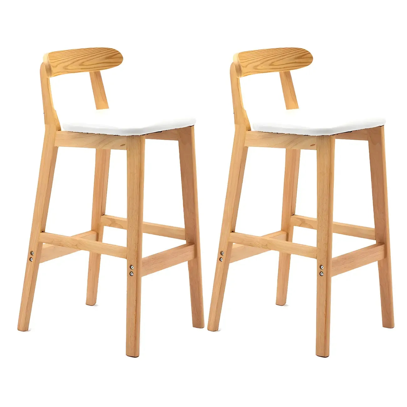 Tabouret de bar minimaliste moderne en bois, confort amélioré