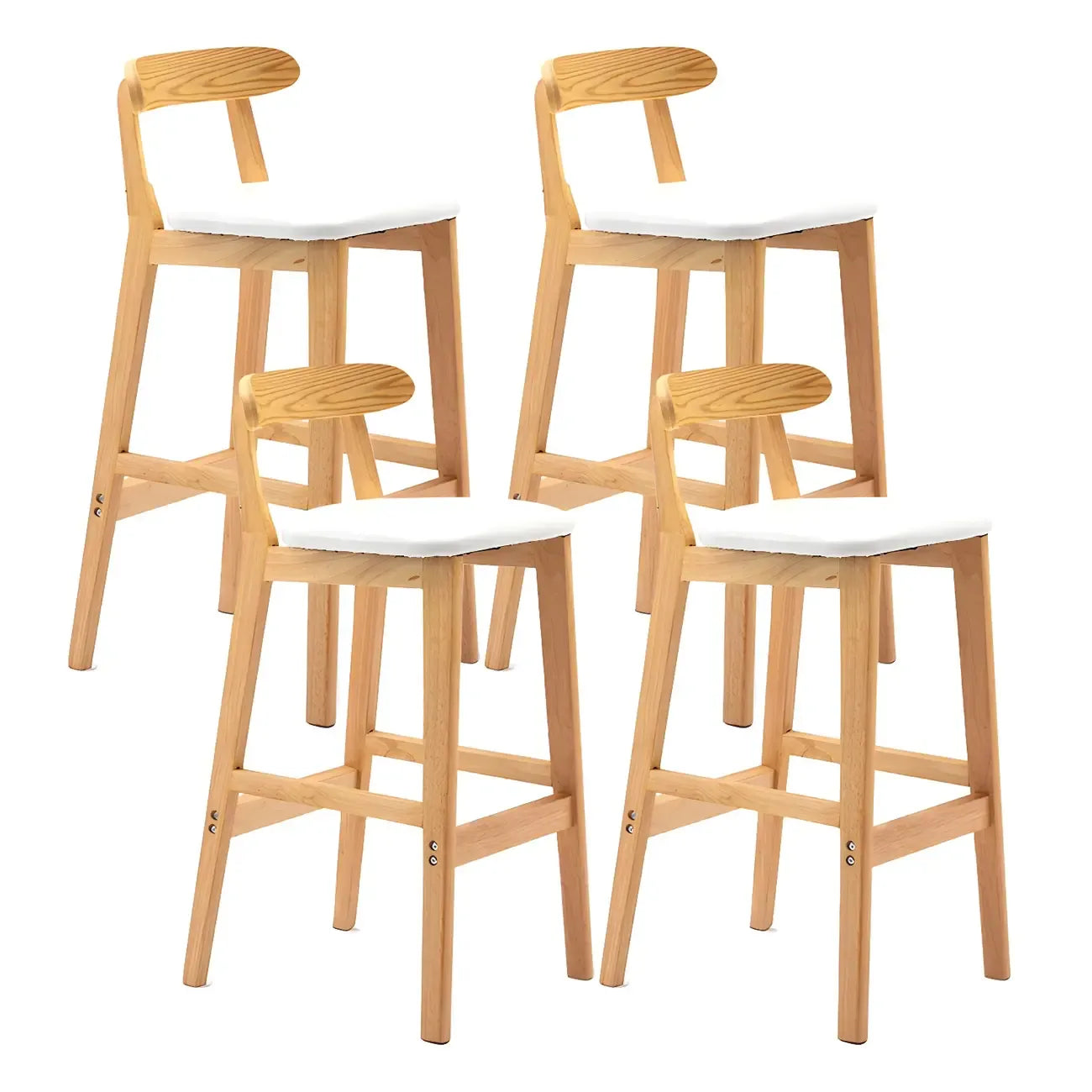 Tabouret de bar minimaliste moderne en bois, confort amélioré