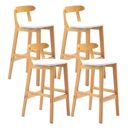 Tabouret de bar minimaliste moderne en bois, confort amélioré