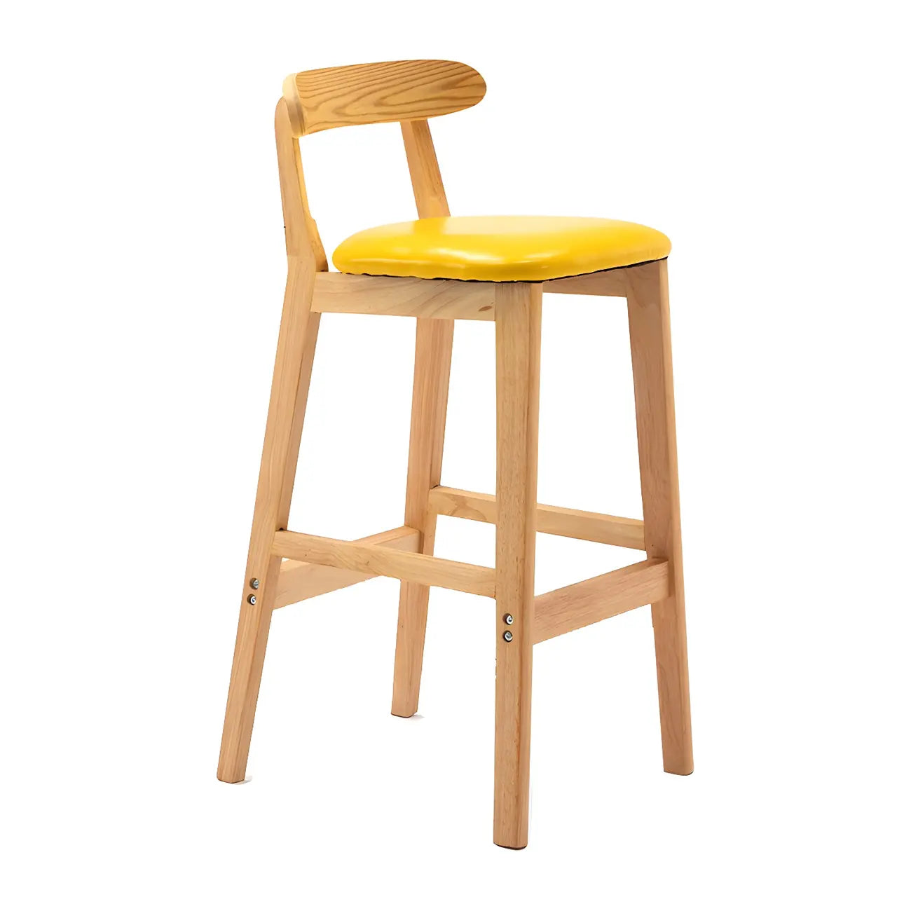 Tabouret de bar minimaliste moderne en bois, confort amélioré