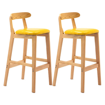 Tabouret de bar minimaliste moderne en bois, confort amélioré