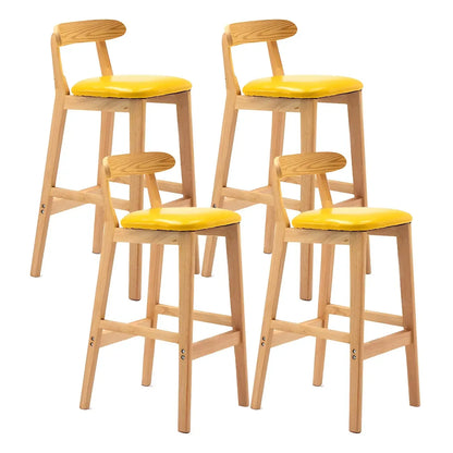 Tabouret de bar minimaliste moderne en bois, confort amélioré