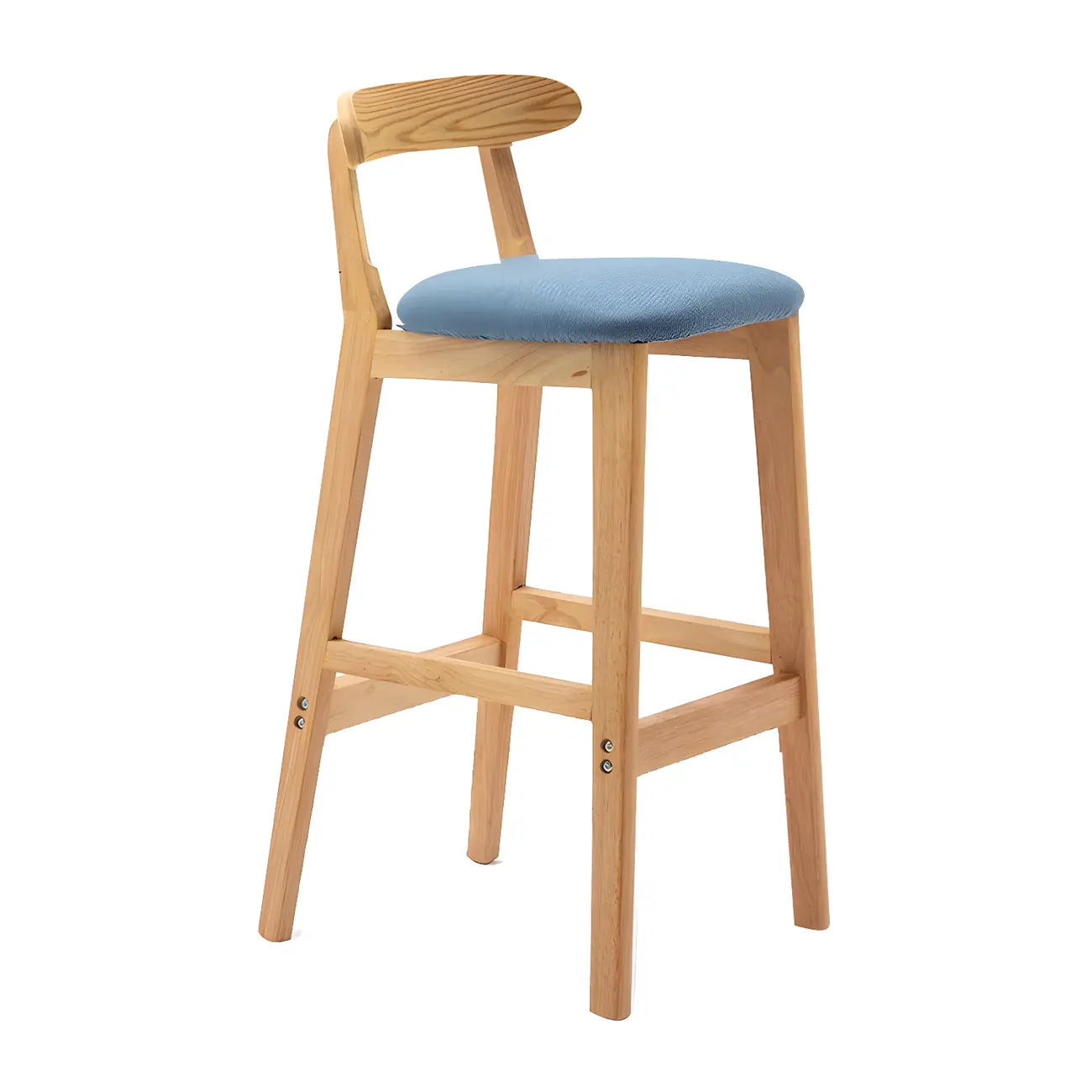 Tabouret de bar minimaliste moderne en bois, confort amélioré