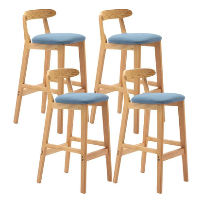 Tabouret de bar minimaliste moderne en bois, confort amélioré