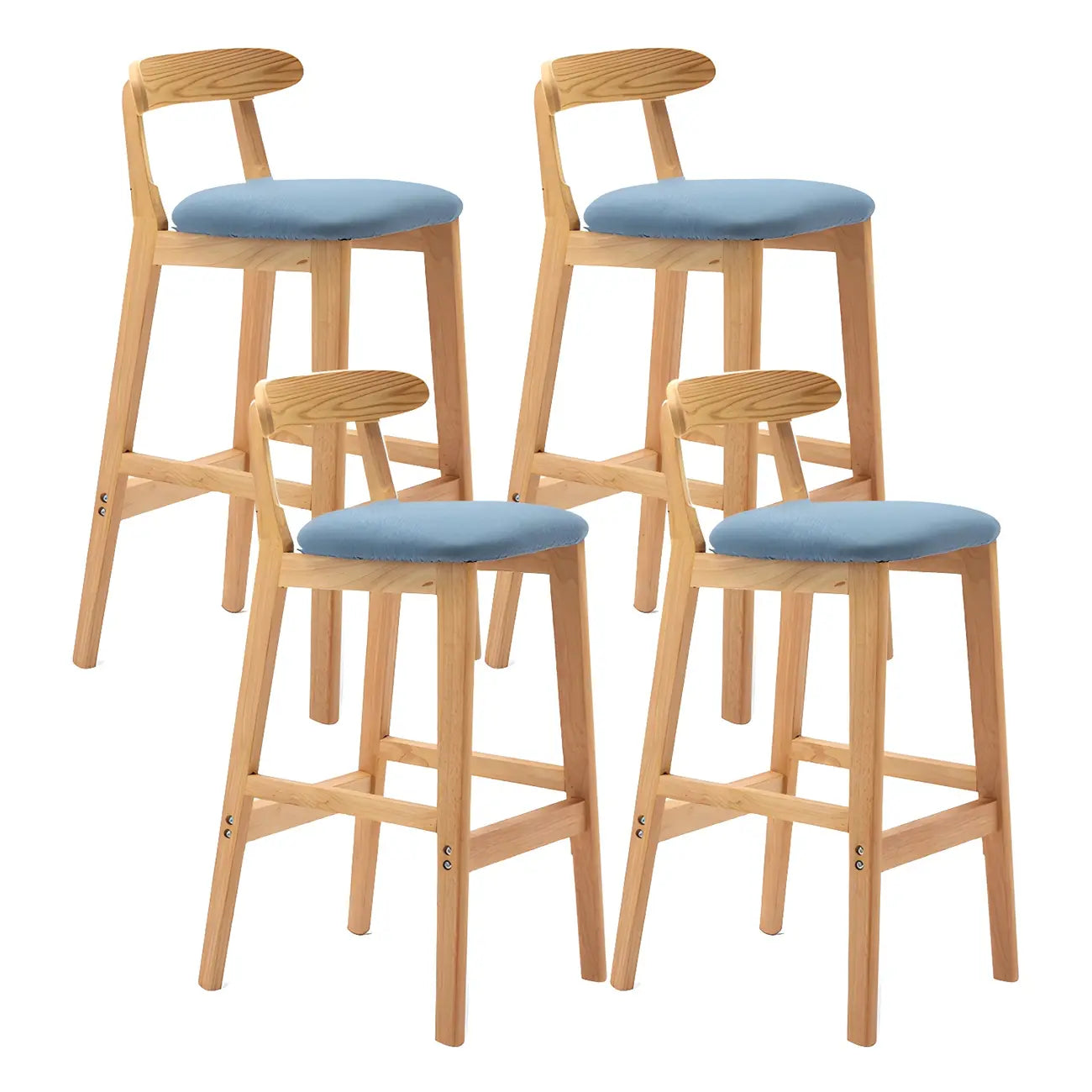 Tabouret de bar minimaliste moderne en bois, confort amélioré