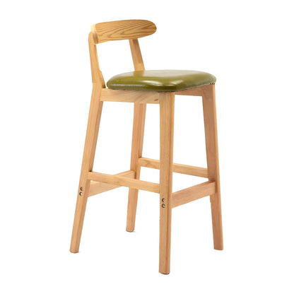 Tabouret de bar minimaliste moderne en bois, confort amélioré