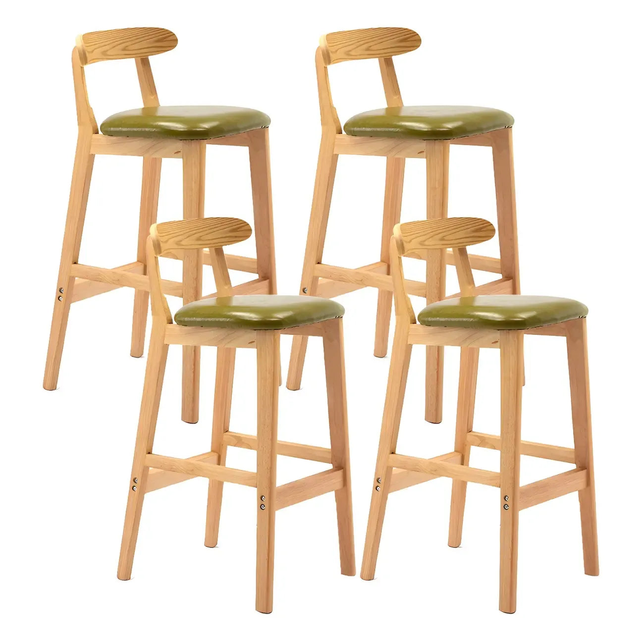 Tabouret de bar minimaliste moderne en bois, confort amélioré