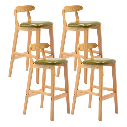 Tabouret de bar minimaliste moderne en bois, confort amélioré
