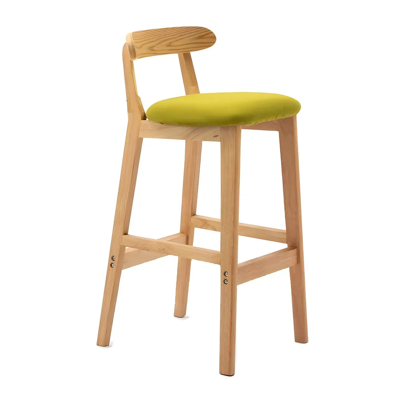 Tabouret de bar minimaliste moderne en bois, confort amélioré