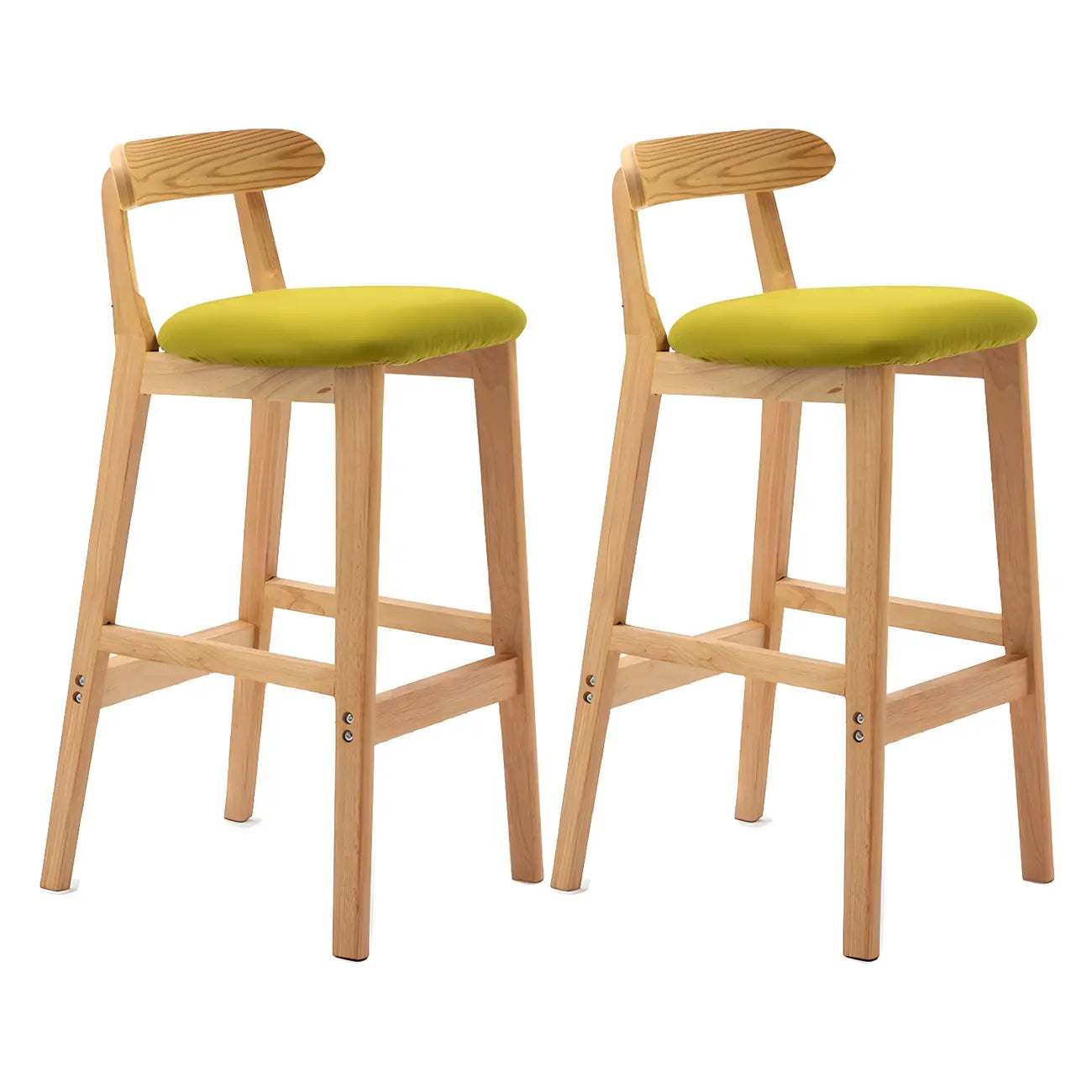 Tabouret de bar minimaliste moderne en bois, confort amélioré