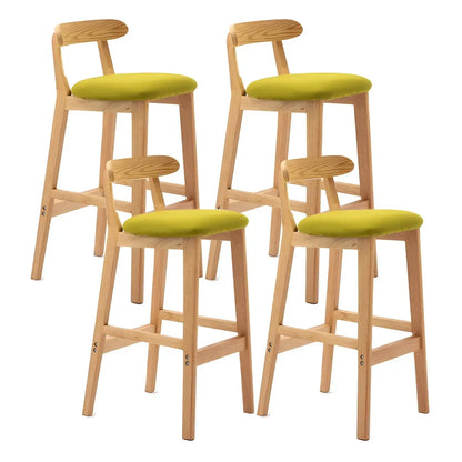 Tabouret de bar minimaliste moderne en bois, confort amélioré