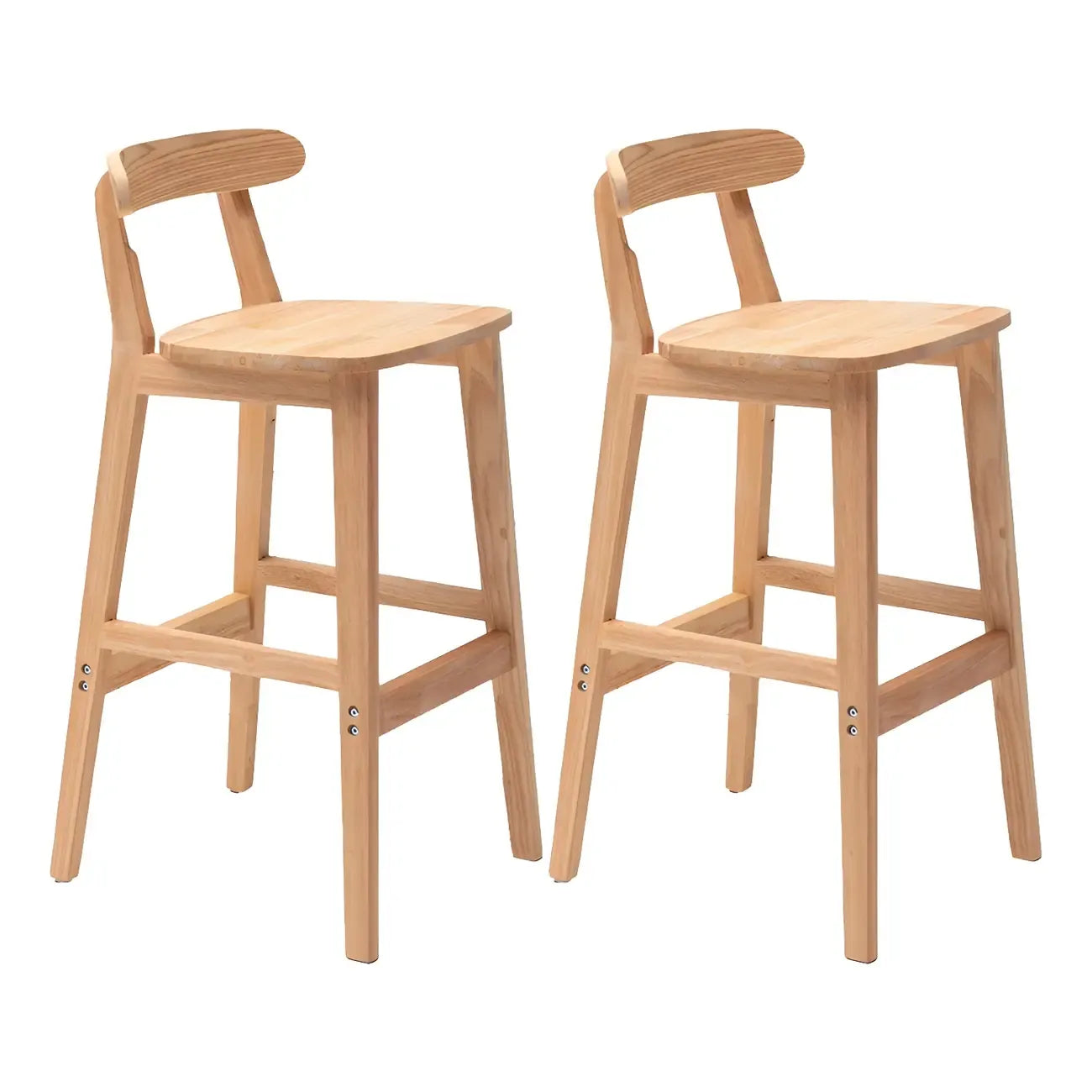 Tabouret de bar minimaliste moderne en bois, confort amélioré
