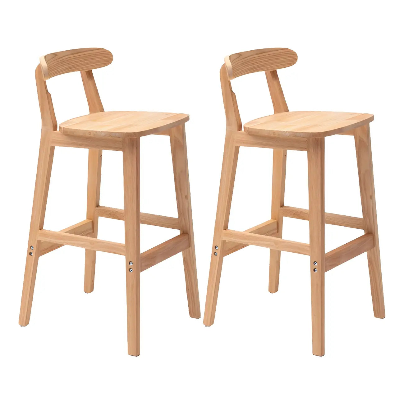 Tabouret de bar minimaliste moderne en bois, confort amélioré