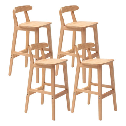 Tabouret de bar minimaliste moderne en bois, confort amélioré