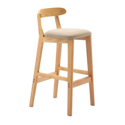 Tabouret de bar minimaliste moderne en bois, confort amélioré