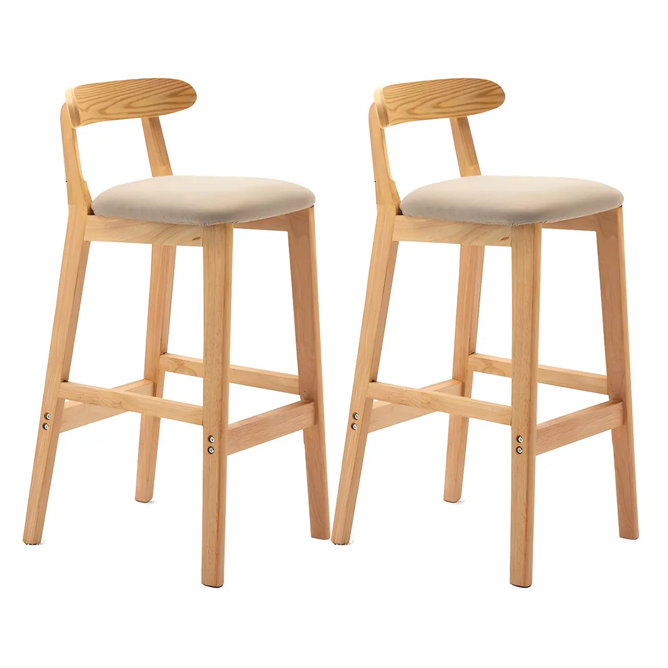 Tabouret de bar minimaliste moderne en bois, confort amélioré