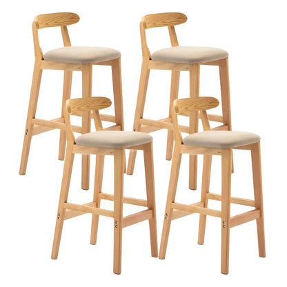 Tabouret de bar minimaliste moderne en bois, confort amélioré