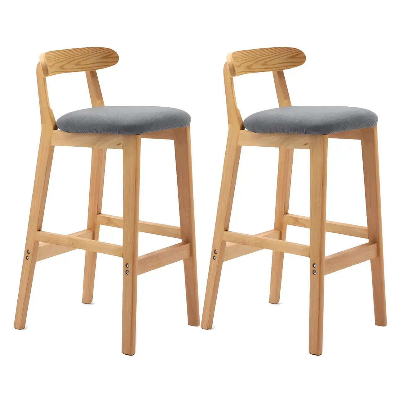 Tabouret de bar minimaliste moderne en bois, confort amélioré