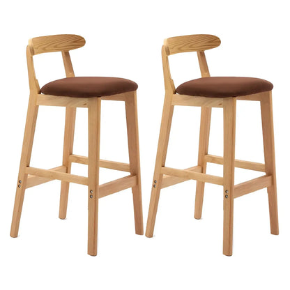 Tabouret de bar minimaliste moderne en bois, confort amélioré