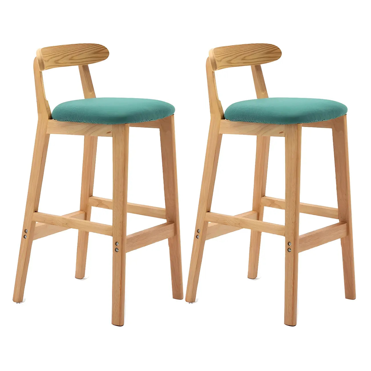 Tabouret de bar minimaliste moderne en bois, confort amélioré