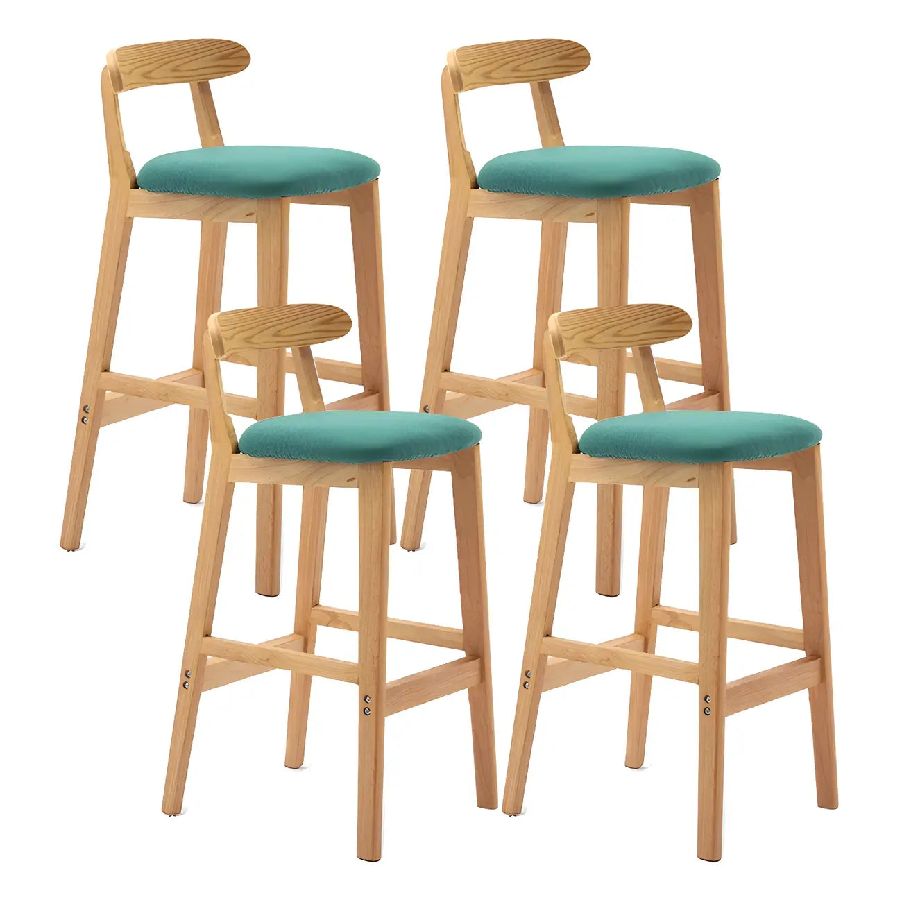 Tabouret de bar minimaliste moderne en bois, confort amélioré