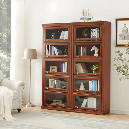 Bibliothèque verticale moderne en bois avec rangement
