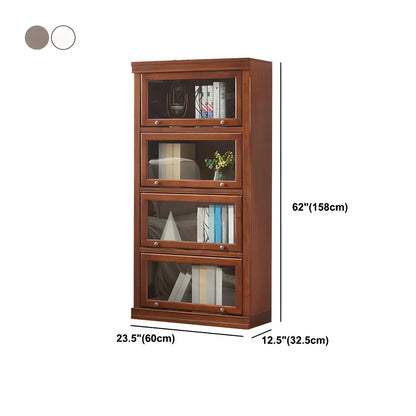 Bibliothèque verticale moderne en bois avec rangement