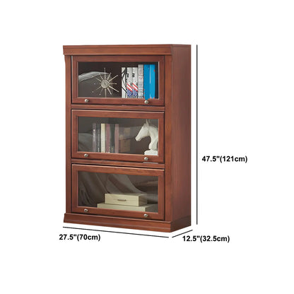 Bibliothèque verticale moderne en bois avec rangement