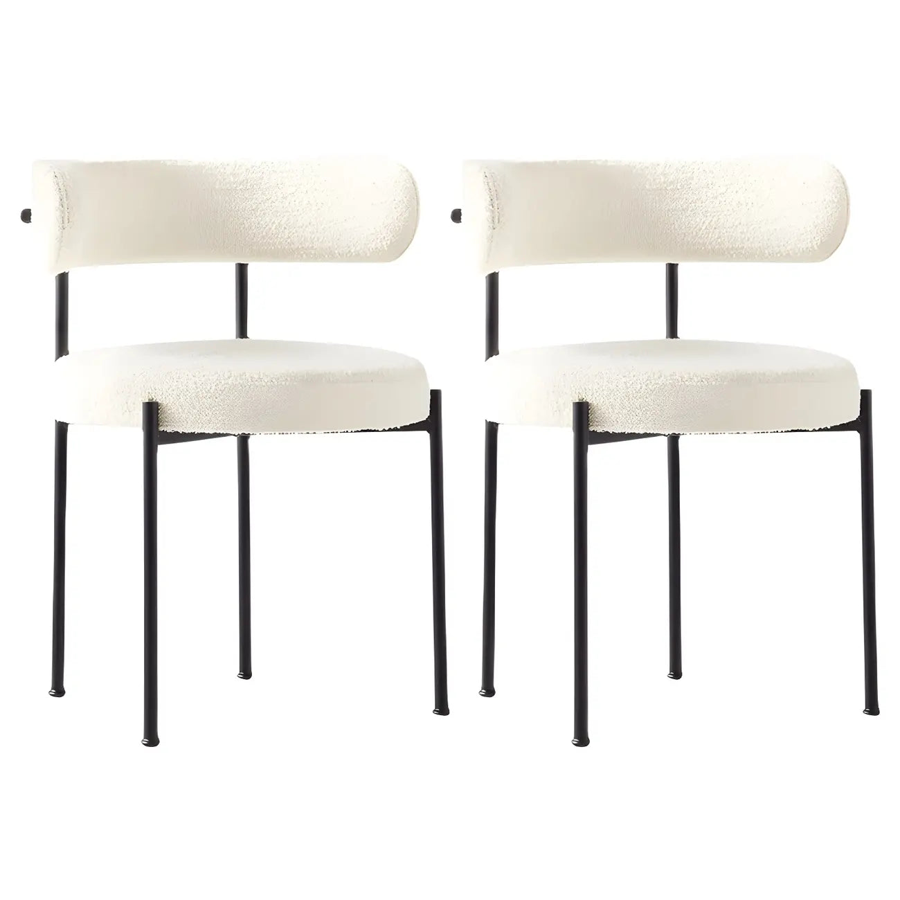 Chaises de salle à manger contemporaines recouvertes de tissu