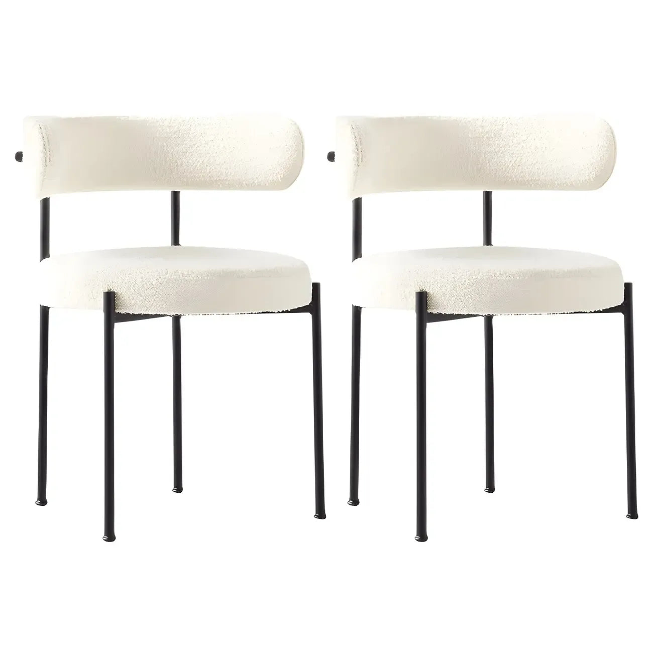 Chaises de salle à manger contemporaines recouvertes de tissu