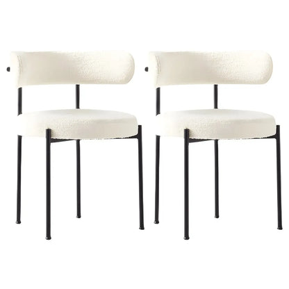 Chaises de salle à manger contemporaines recouvertes de tissu