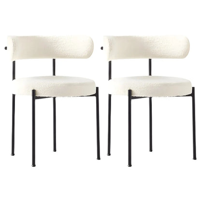 Chaises de salle à manger contemporaines recouvertes de tissu