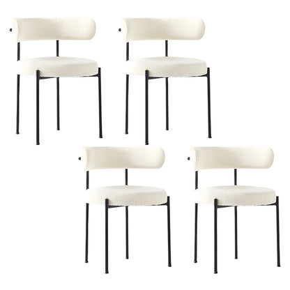 Chaises de salle à manger contemporaines recouvertes de tissu