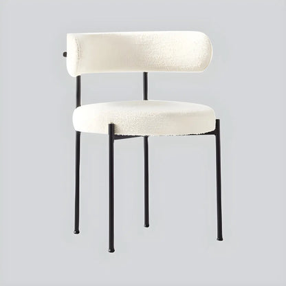 Chaises de salle à manger contemporaines recouvertes de tissu